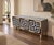 Italian Sideboard in Black and White Optical Glass from Justfurnituress SRL For Sale - Image 6 of 8
