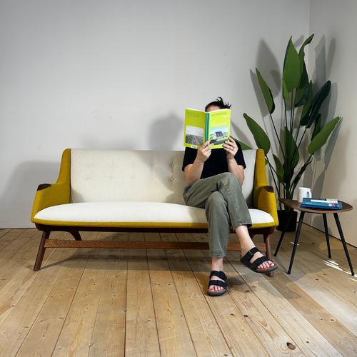 Vintage three-seater teak sofa, 1960s