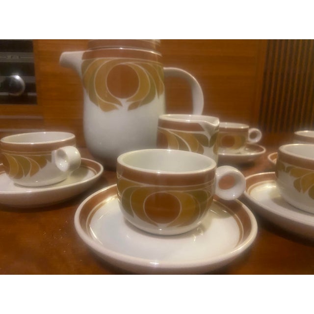1970s Vintage Mid-Century Modern Rosenthal Studio-Line German Porcelain Coffee Set – Geometric Design, Coffee Pot, 5 Cups & Saucers - 12 pcs For Sale - Image 5 of 5