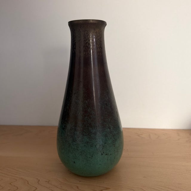 Rare Patinated Bronze Vase; stamped castle mark and WMF by the Wurttembergische Metall Warenfabrik.