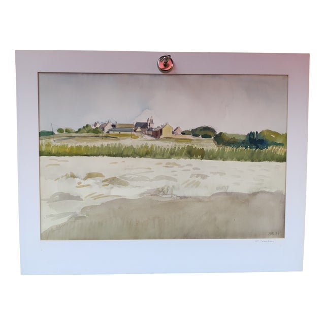 Michel Roubille, Saint Colomban, 1977, Watercolor For Sale