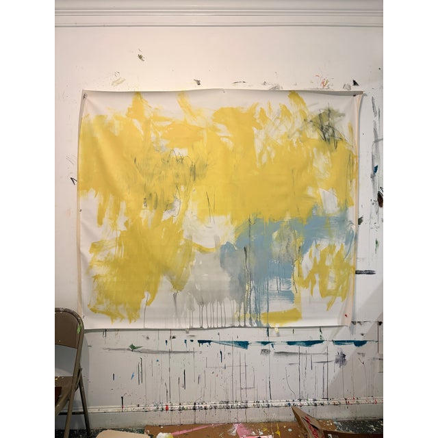 Abstract Sarah Trundle, Contemporary Abstract Painting, "Yellow" For Sale - Image 3 of 4