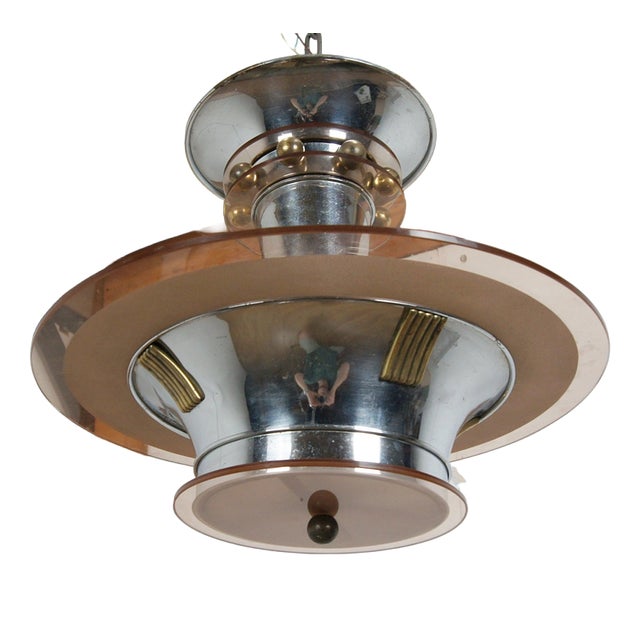Art Deco Ceiling Light by Petitot, 1930s For Sale
