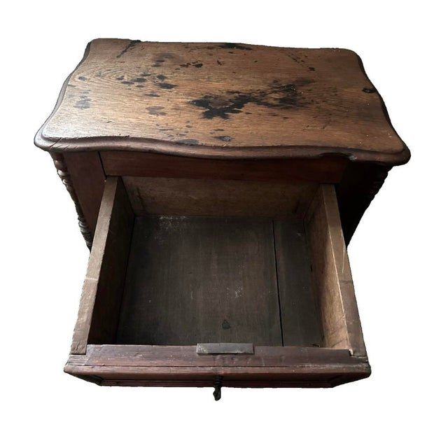 Wood Antique Late 19th Century Rustic Wood Victorian Table Top Storage Box For Sale - Image 7 of 11