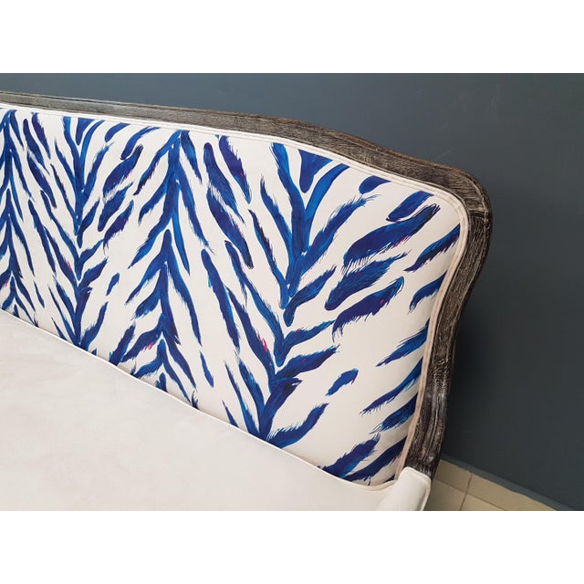 Wood Vintissimo Louis XV Style Baroque Sofa Reupholstered Custom Design For Sale - Image 7 of 13