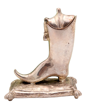 Silver Boot Toothpick Holder