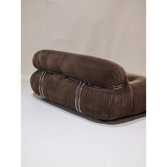 Soriana 2-Seater Sofa in Original Brown Fabric by Afra & Tobia Scarpa for Cassina, Italy, 1970s For Sale - Image 10 of 18