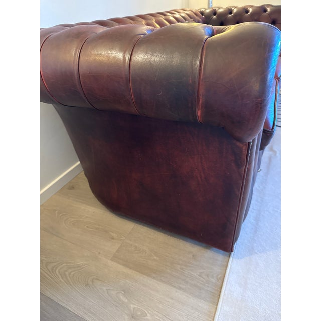 1970s 1970s Oxblood Chesterfield Sofa For Sale - Image 5 of 9