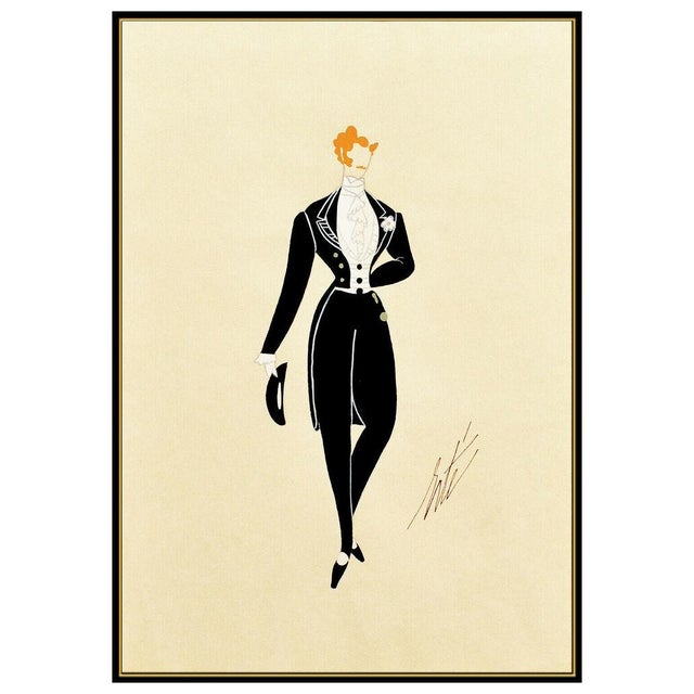 Mid 20th Century Mid 20th Century Influence Directoire & La Ciboulette, Erté - Set of 2 For Sale - Image 5 of 9