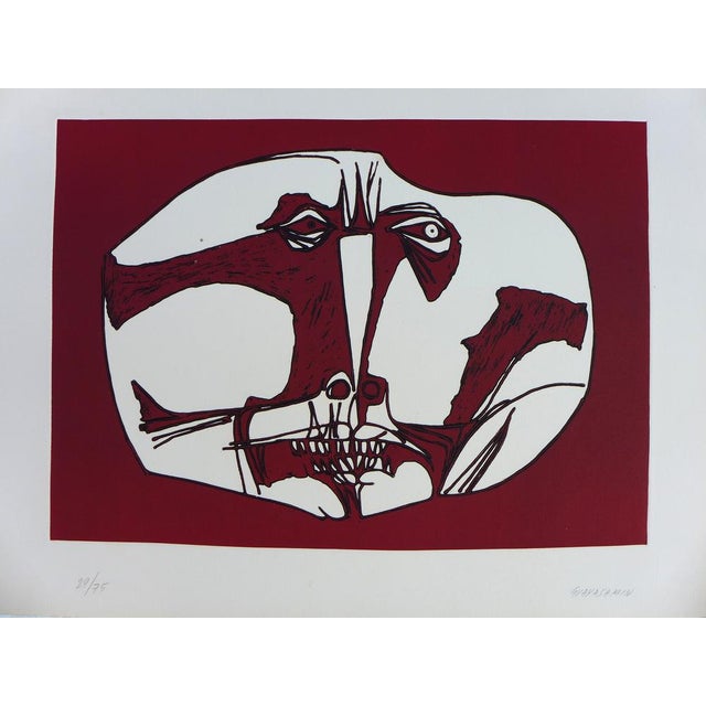 Oswaldo GUAYASAMIN Mascara, 1973 Etching on Guarro paper Signed and numbered in pencil by the artist 75 prints Sheet size...