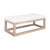 Worlds Away Matthew Izzo Home Kenneth Cerused Oak Bench With White Vinyl Cushion For Sale - Image 4 of 4
