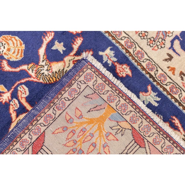 Vintage Hand-Knotted Persian Isfahan Rug 4'5" X 6'7" For Sale - Image 18 of 18