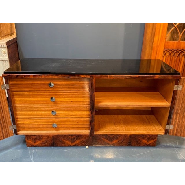 Early 20th Century Early 20th Century Rosewood and Black Lacquer Side Cabinet For Sale - Image 5 of 6