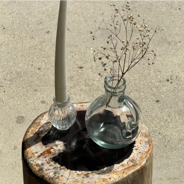 Side Table in Petrified Wood, Black Heartwood and White Bark, 1980s For Sale - Image 16 of 18
