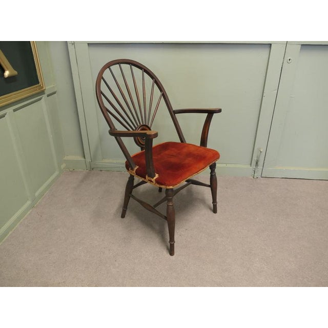 Late 19th Century Antique Arts and Crafts Windsor Carver Chair, 1890 For Sale - Image 5 of 8