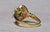 1990s The Sunset Ridge: Natural Emerald and Diamond Cocktail Ring For Sale - Image 5 of 10