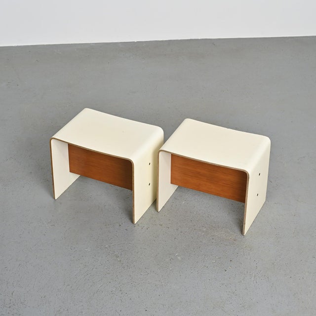 Mid-Century Modern Nightstands by Pierre Guariche for La Plagne, 1968, Set of 2 For Sale - Image 3 of 14