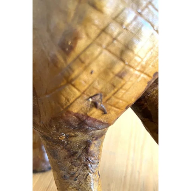 Elephants in Brown Leather, 1960s, Set of 2 For Sale - Image 12 of 17