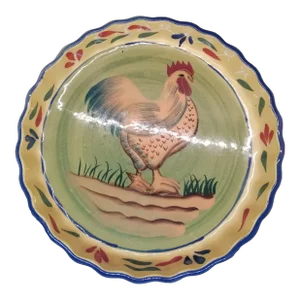 Vintage Baum Brothers Providence Rooster Cassarole Dish, 9.5 In.