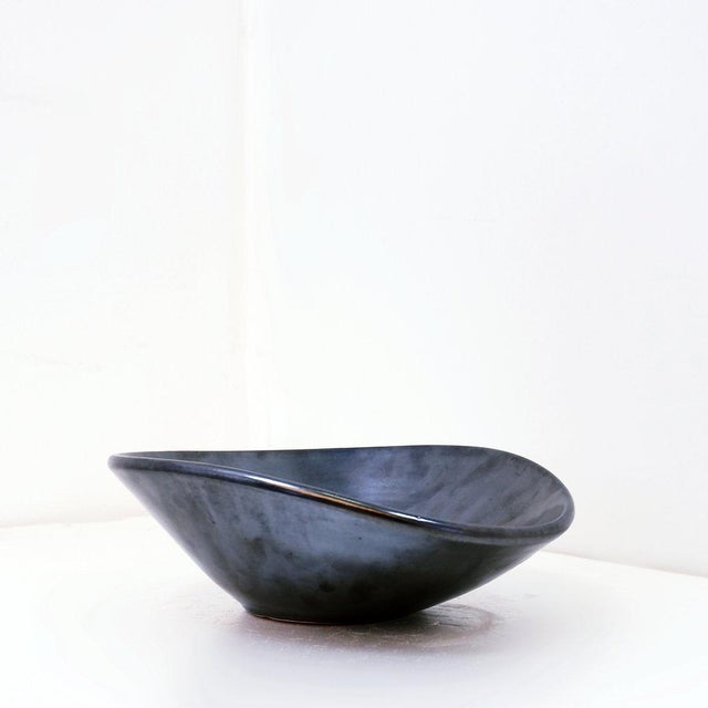 Vintage Grey Glazed Ceramic Vide-Poche, in Good conditions. Designed from 2000