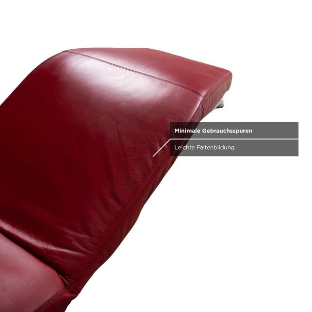 Jeremiah Lounger in Red Leather from Koinor For Sale - Image 11 of 18