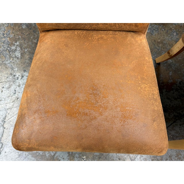 Brown Modern Parsons-Style Dining Chairs, Set of Five For Sale - Image 8 of 12
