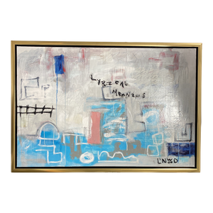 “Lyrical Meaning" Contemporary Abstract Original Mixed-Media Painting by Linwood
