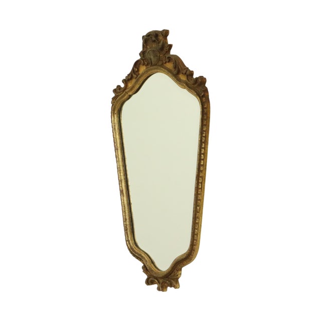 Baroque Mid-Century Gold Leaf Mirror from Deknudt, 1950s For Sale - Image 3 of 17