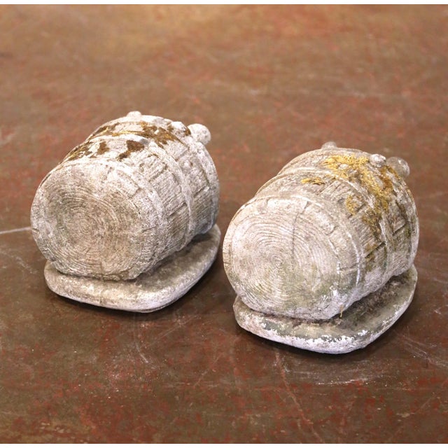 Set of Two 19th Century French Weathered Concrete Pig Garden Sculptures For Sale In Dallas - Image 6 of 11