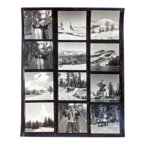 Vintage California Fishing Camping Contact Sheet Photographs