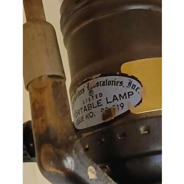 1950 Stiffel Large Lamp Lion Heads Feet Neoclassical Brass W Shade Dark Academia For Sale - Image 12 of 18