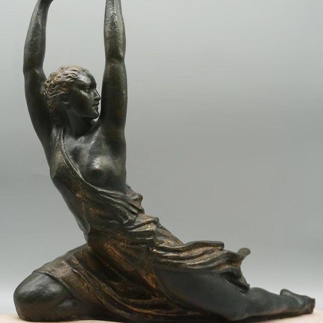 Pierre Le Faguays, Palm Dancer, Original Bronze Sculpture, 1920s-1940s For Sale - Image 6 of 13