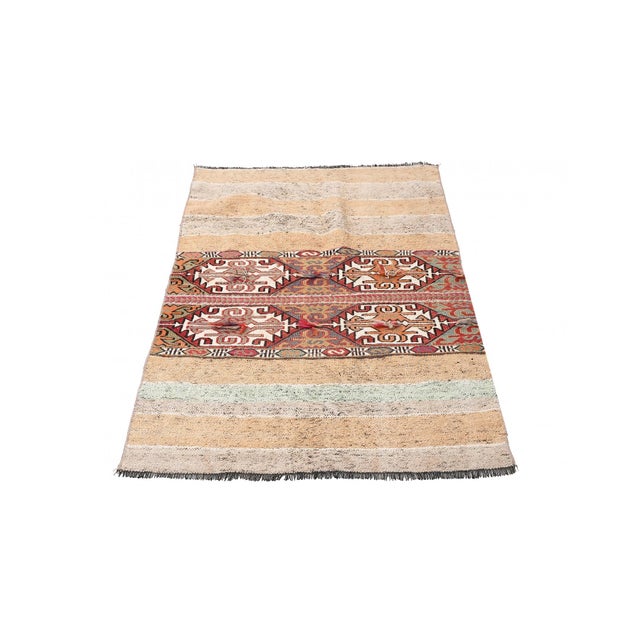 Vintage Decorative Small Kilim Rug - 2`11″ X 5`1″ For Sale - Image 4 of 6