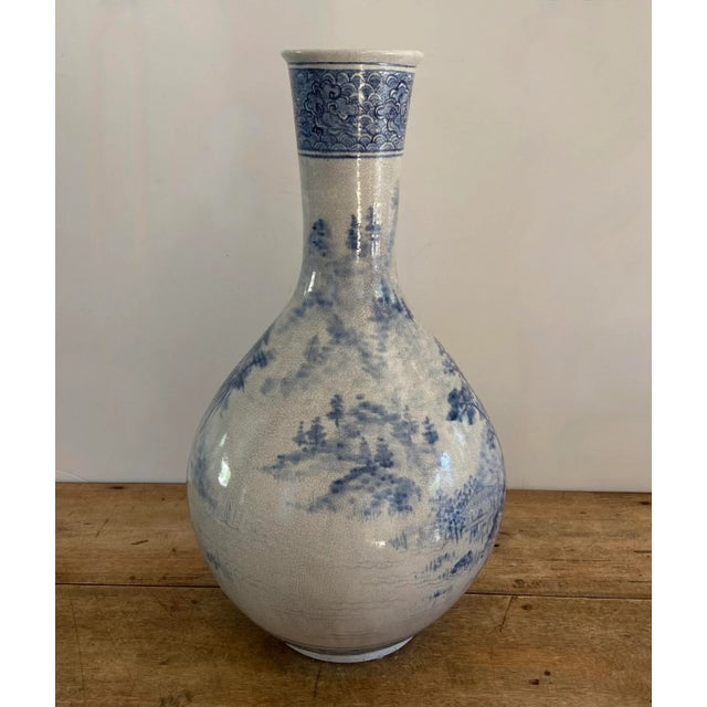 Chinoiserie Vintage Early Mattie Leeds Chinoiserie Style Large Vase For Sale - Image 3 of 12