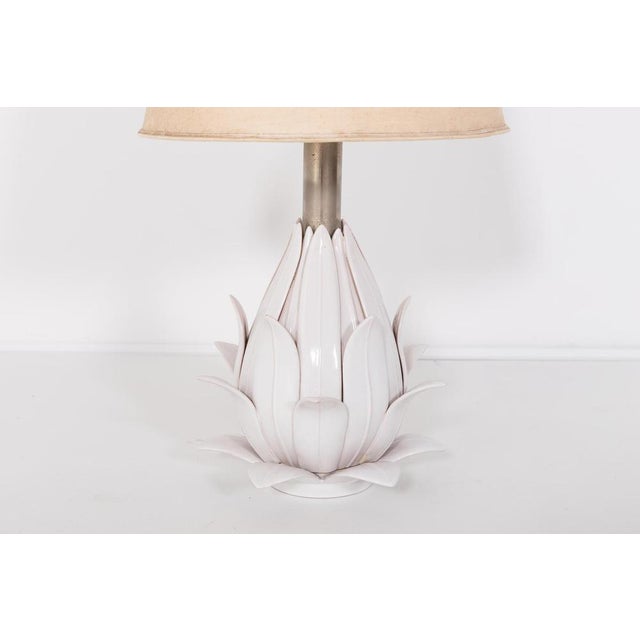 Beautiful ceramic flower base lamp produced in Italy 1970’s. Unique design piece which will decorate any...
