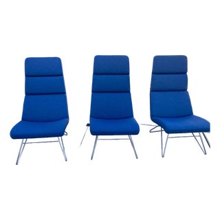 3- Criss Cross High-Back Lounge Chairs Beautiful Condition For Sale