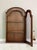 Farmhouse Italian Arch Top Hanging Wood Display Cabinet With Chicken Wire Door and Key, 20th C. For Sale - Image 3 of 16