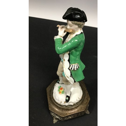 19th Century German Dresden Porcelain Figurines Playing Musical