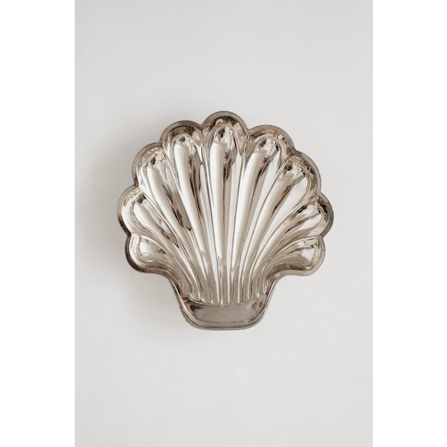 Silver-Plated Shell Dish For Sale - Image 5 of 5