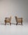 Wood 1940s Mid-Century Modern Cream Wood Pair of Club Chairs For Sale - Image 7 of 12