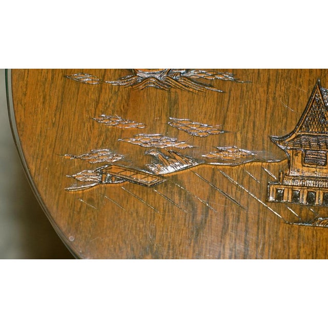 Chinese Export Chinoiserie Side Tables, 1940, Set of 2 For Sale - Image 12 of 18
