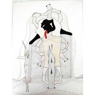 Jorge Camacho, Untitled, 1974, Mixed Media Artwork on Cardboard For Sale