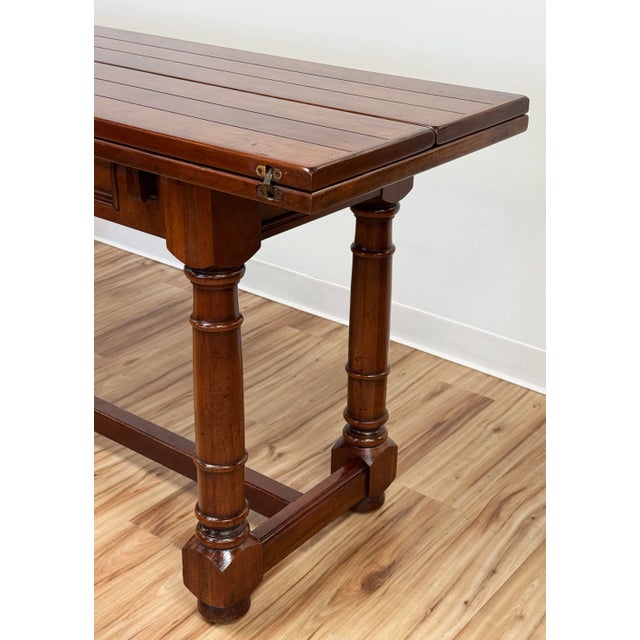 Century Furniture Vintage Century Furniture Wood Folding Console Dining Table For Sale - Image 4 of 12
