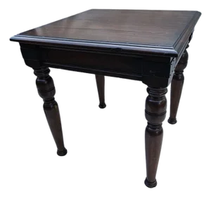 Late 20th Century Ralph Lauren British Colonial Carved Mahogany Side Table