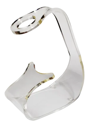 Late Century Acrylic Lucite Single Wine Bottle Rack Stand Holder