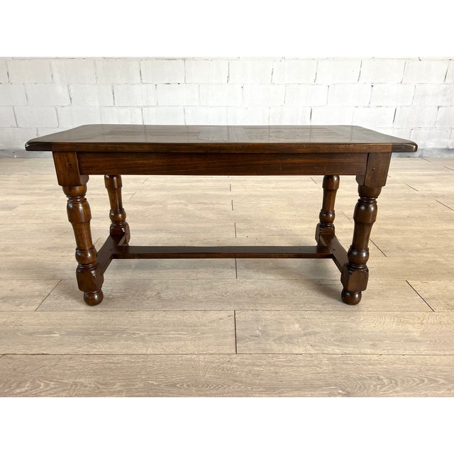 Vintage French Farmhouse Walnut Side Coffee Table For Sale - Image 13 of 13