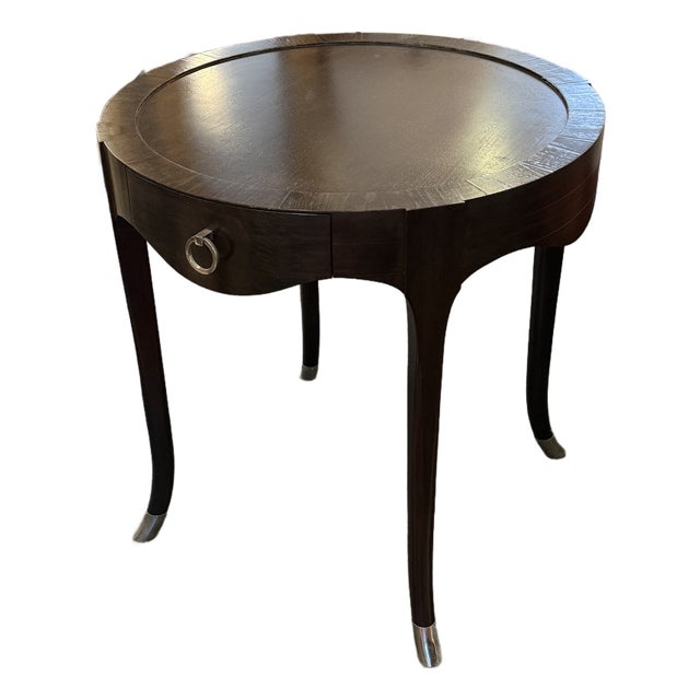 Madeline Stuart Barry Side Table, 30 Inch Round For Sale