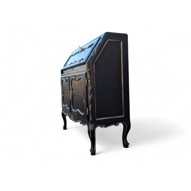 Baroque French Baroque Style Walnut Writing Desk For Sale - Image 3 of 11