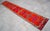 Orange Hand-Knotted Turkish Runner Rug. Bright Orange Narrow Hallway Decor Kitchen Rug - 2' X 12'4" For Sale - Image 8 of 16