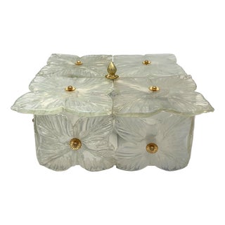 Vintage Wall Light with Murano Flowers by Seguso A.V., 1960 For Sale